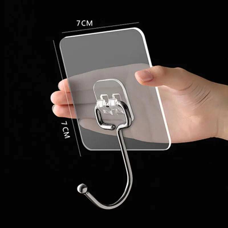 Gancho de pared adhesivos transparentesColgadores