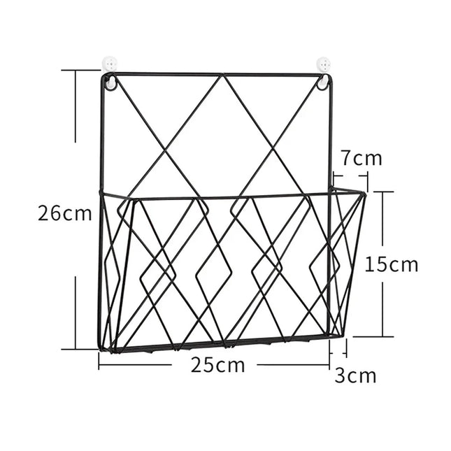 Étagère murale en métal pour livres et magazines