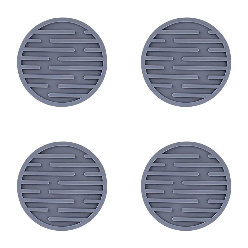 Set de 4 posavasos redondos de silicona antideslizantes de 10 cmPosavasosHome & Garden > Kitchen & Dining > Barware > Coasters
