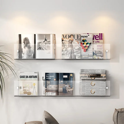 Clear Acrylic Magazine Book Rack