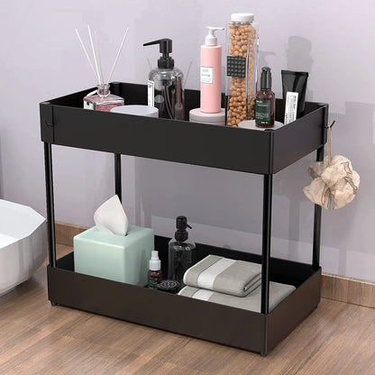 Multifunctional 2-tier storage rack