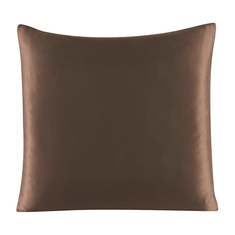 Funda de cojines de seda con cremallera diferentes tamaños y colores sólidosFundas