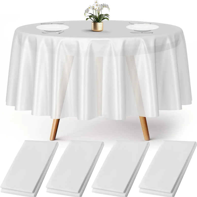 Mantel redondo de satén blancoMantelesHome & Garden > Linens & Bedding > Table Linens > Tablecloths