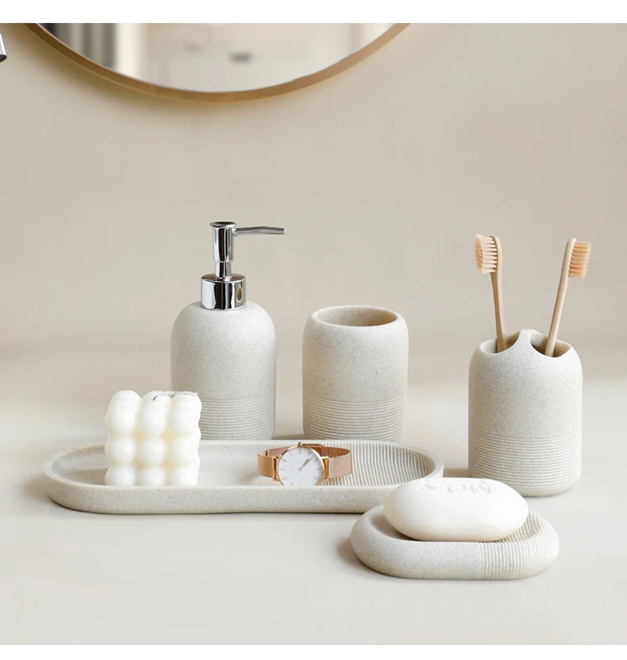 5-piece bathroom accessory set