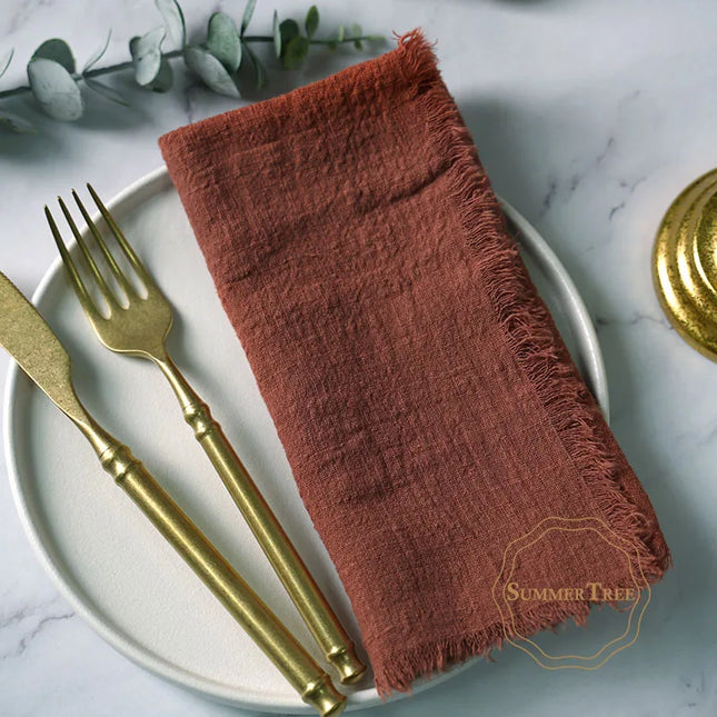 Rustic cloth napkins