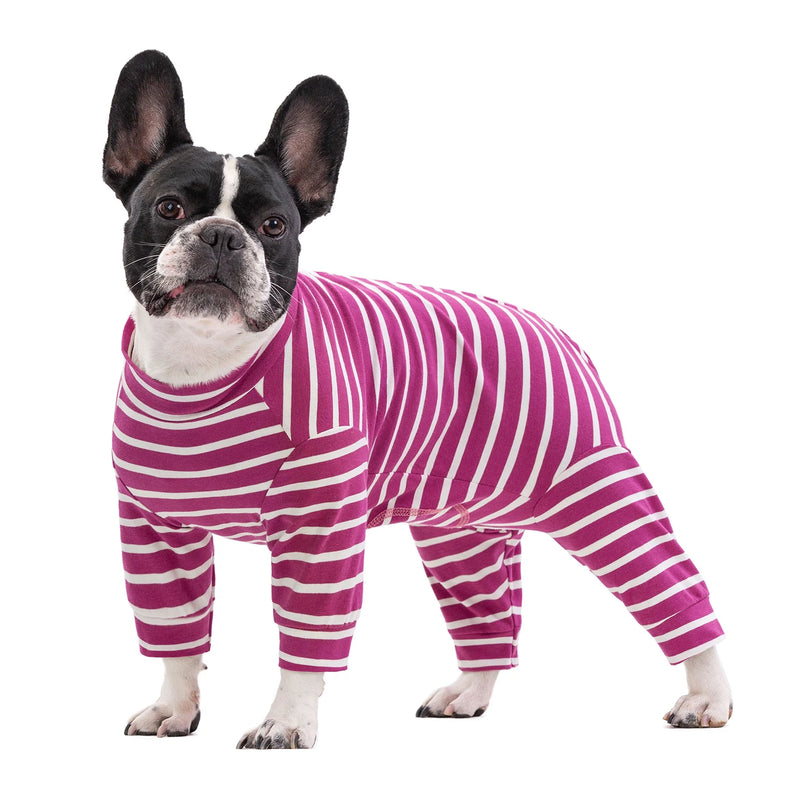 Pijama de algodón ajustable con rayas para perros pequeñosRopaAnimals & Pet Supplies > Pet Supplies > Pet Apparel
