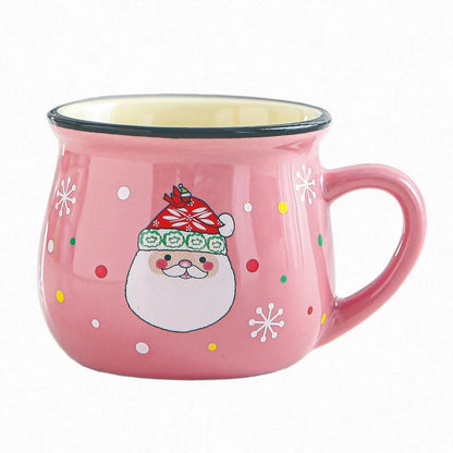 Taza de cerámica con dibujos navideños