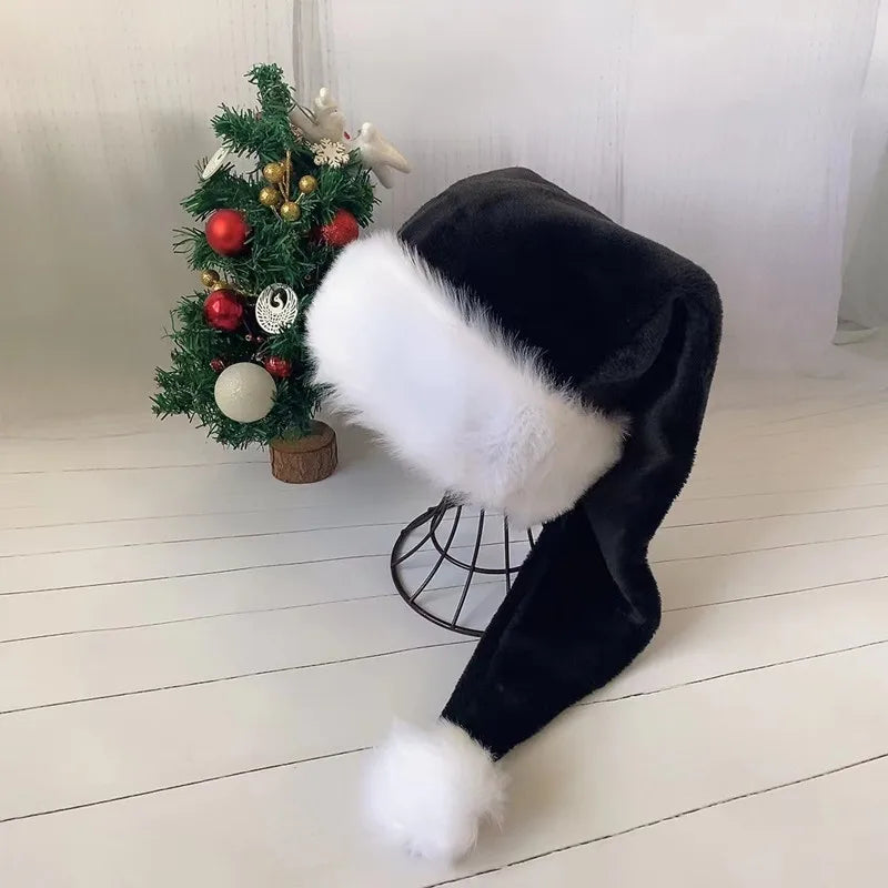 Gorro de navidad para adultos de felpa largos