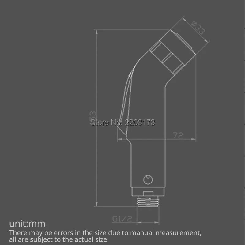 Cabezal rociador de bidé de ABS con acabado cromadoRociadores de bidé