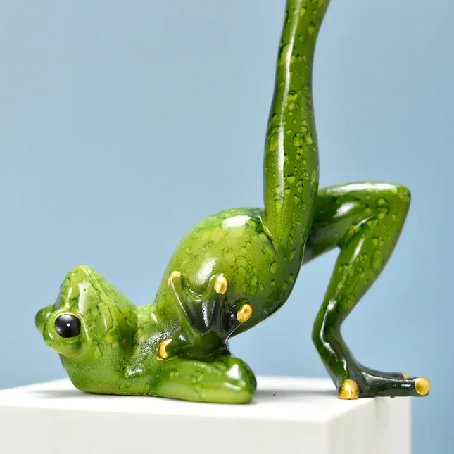 Figurines créatives de grenouilles en résine pour l'intérieur