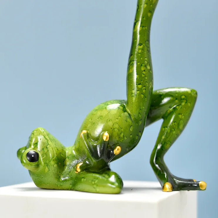 Figuras de ranas de resina creativas para Interior