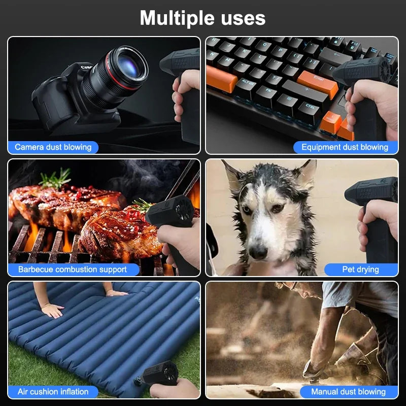 Soplador de aire eléctrico portátil · 130.000 RPM · 3 velocidades · Batería recargable USB-C para limpieza y secadoSopladoresElectronics > Electronics Accessories > Electronics Cleaners