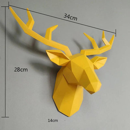 Modern 3D Deer Head Wall Art