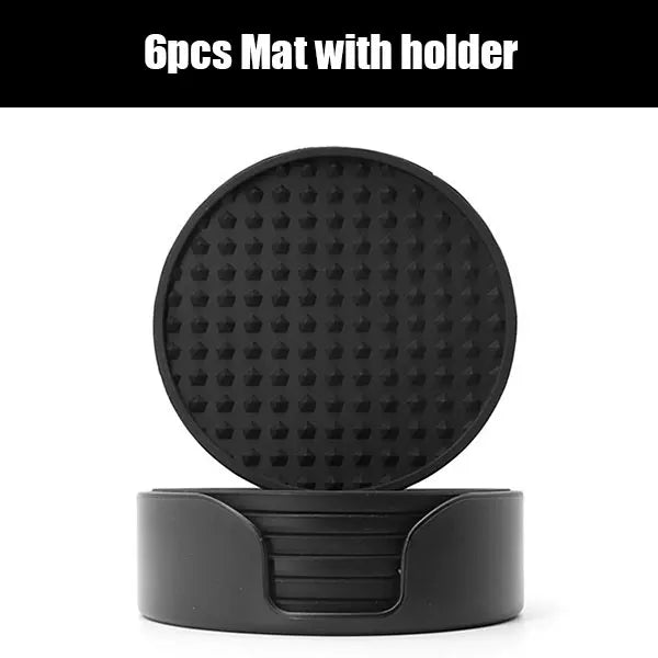 Set posavasos de silicona con soporte, 6 unidadesPosavasosHome & Garden > Kitchen & Dining > Barware > Coasters