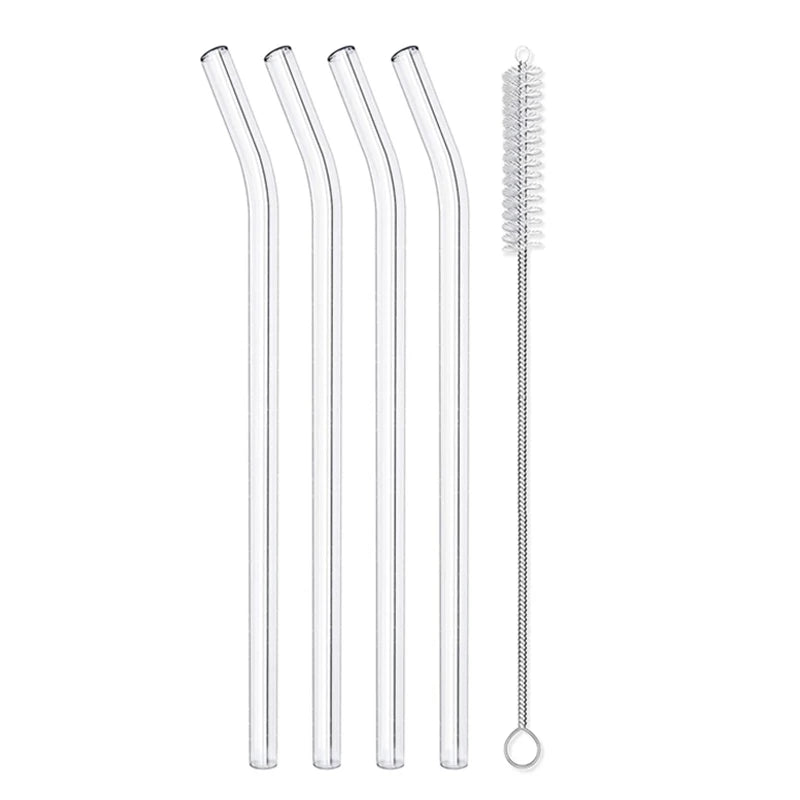 Set de pajitas de vidrio reutilizables con cepillos de limpiezaPajitasArts & Entertainment > Party & Celebration > Party Supplies > Drinking Straws & Stirrers