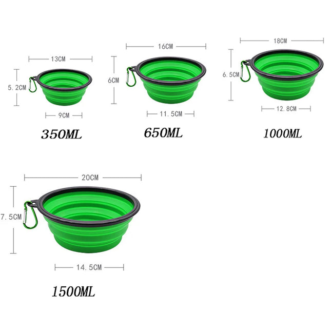 Mangeoire portable pliable en silicone avec cintre