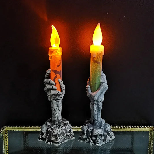 Velas electrónicas de esqueletos de Halloween