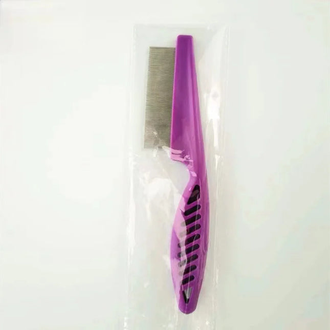 Stainless steel flea comb for pet hair