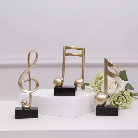 Figures shaped like decorative musical notes