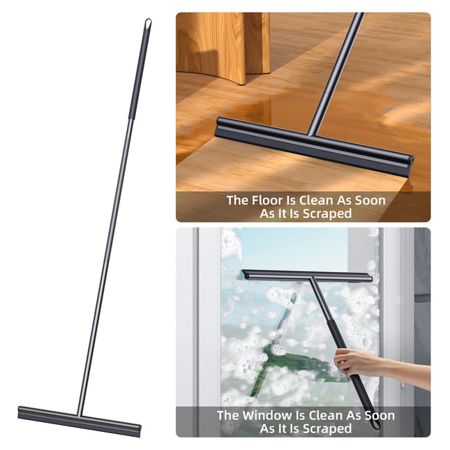 Escurridor de suelo ancho 15,5’’ | Escoba con hoja de silicona y mango largo de acero inoxidable 133 cmEscobillasHome & Garden > Household Supplies > Household Cleaning Supplies > Household Cleaning Products > Glass & Surface Cleaners