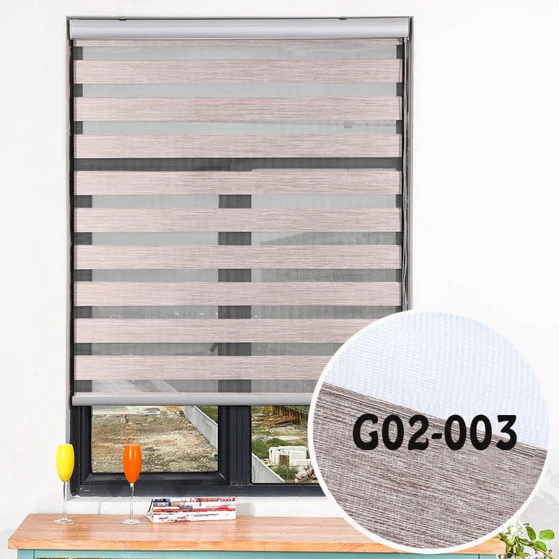 Estor enrollable de cebra de doble capaPersianas