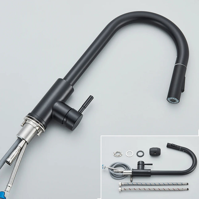 Grifo de cocina con doble función y salida retráctilGrifosHardware > Plumbing > Plumbing Fixtures > Faucets > Kitchen Sink Faucets