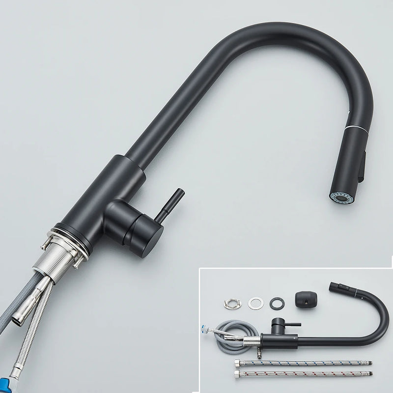 Grifo de cocina con doble función y salida retráctilGrifosHardware > Plumbing > Plumbing Fixtures > Faucets > Kitchen Sink Faucets