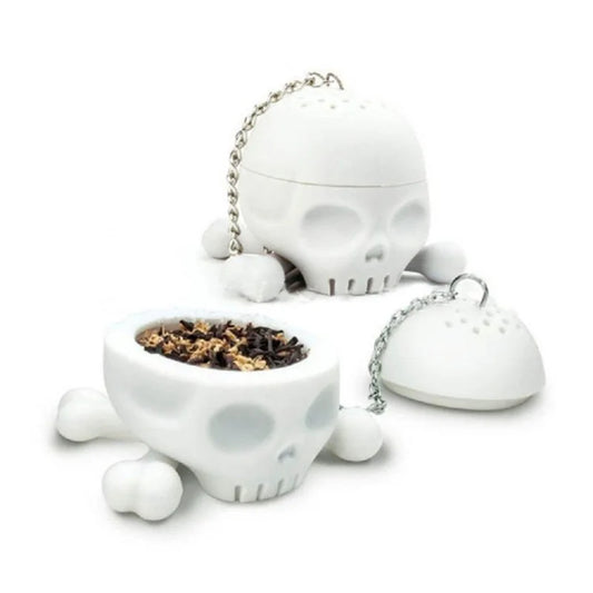 Infusor de té de silicona con forma de calavera