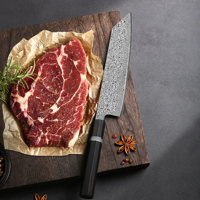 Cuchillo kiritsuke japonés de 7 pulgadas de acero Damasco forjado a manoCuchillosHome & Garden > Kitchen & Dining > Kitchen Tools & Utensils > Kitchen Knives