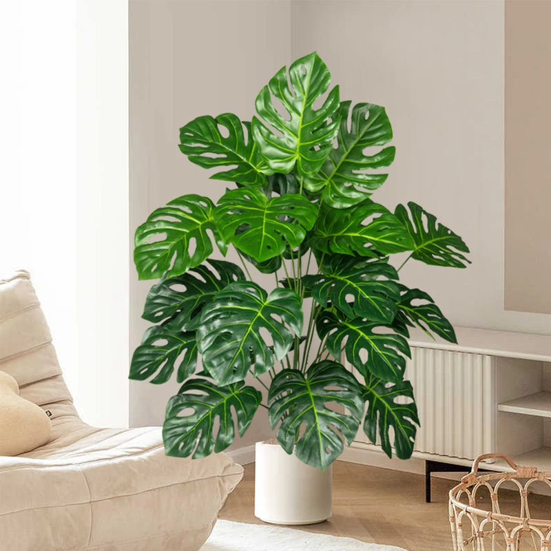 Planta artificial monstera 70-100 cm sin maceta, hojas tropicales de palma de plástico para decoración de hogar, jardín y oficinaPlantas artificialesHome & Garden > Decor > Artificial Flora > Artificial Non-Flowering Plants