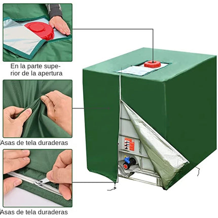 Rainwater tank protective cover with UV protection