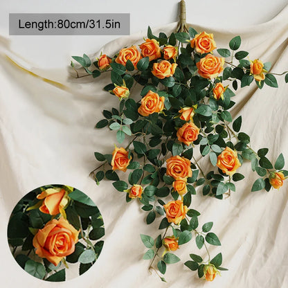 Artificial flower garland for decoration