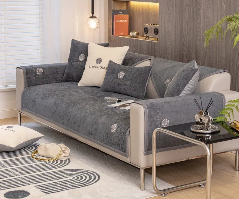 Cubiertas individuales para sofá con bordado Love Home