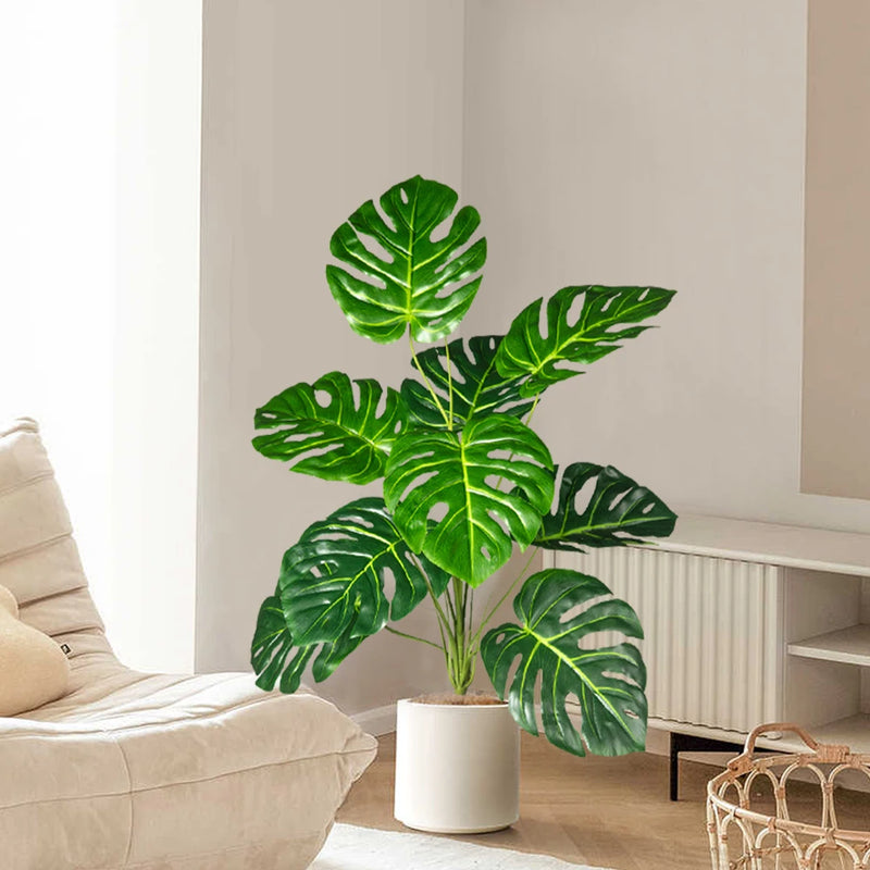 Planta artificial monstera 70-100 cm sin maceta, hojas tropicales de palma de plástico para decoración de hogar, jardín y oficinaPlantas artificialesHome & Garden > Decor > Artificial Flora > Artificial Non-Flowering Plants