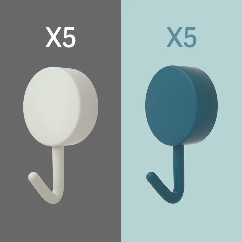Ganchos de pared autoadhesivos de colores sin agujeros