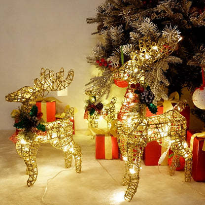 Reno navideño con luz LED