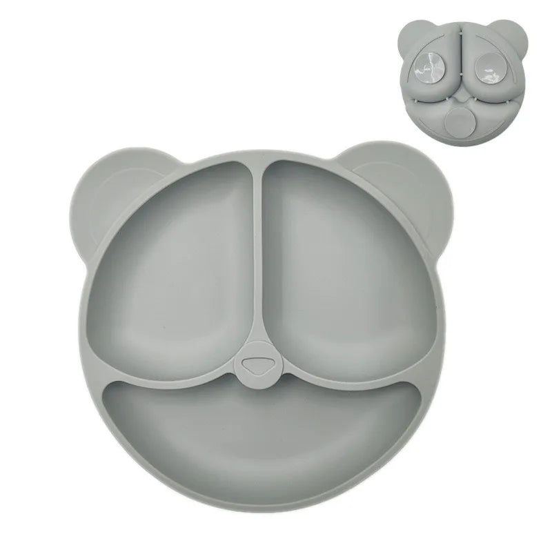 Plato de silicona con forma de oso seguro para bebés con ventosa de aprendizajePlatos infantilesBaby & Toddler > Nursing & Feeding > Feeding Essentials > Feeding Plates
