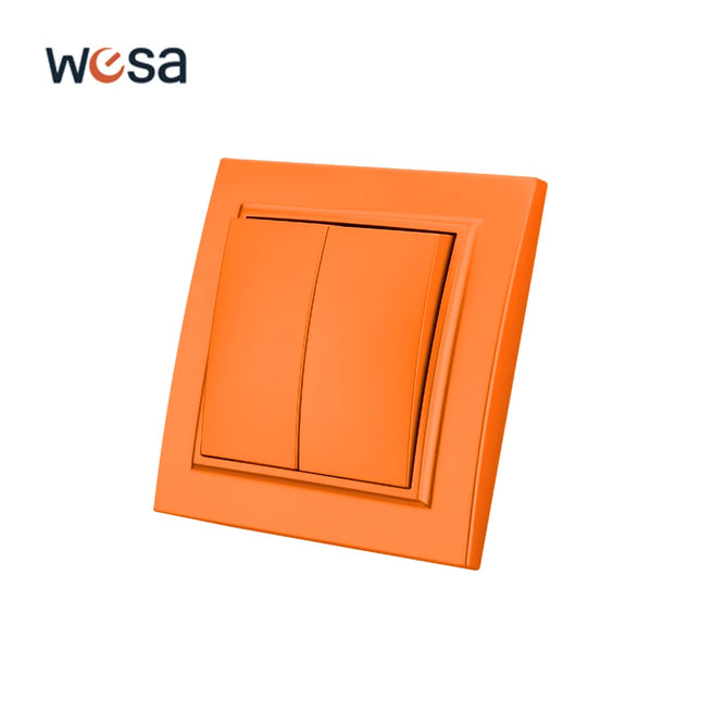 Enchufe de pared con toma de tierra y 2 USB (2,1 A) naranjaEnchufesHardware > Power & Electrical Supplies > Power Outlets & Sockets > Wall Outlets