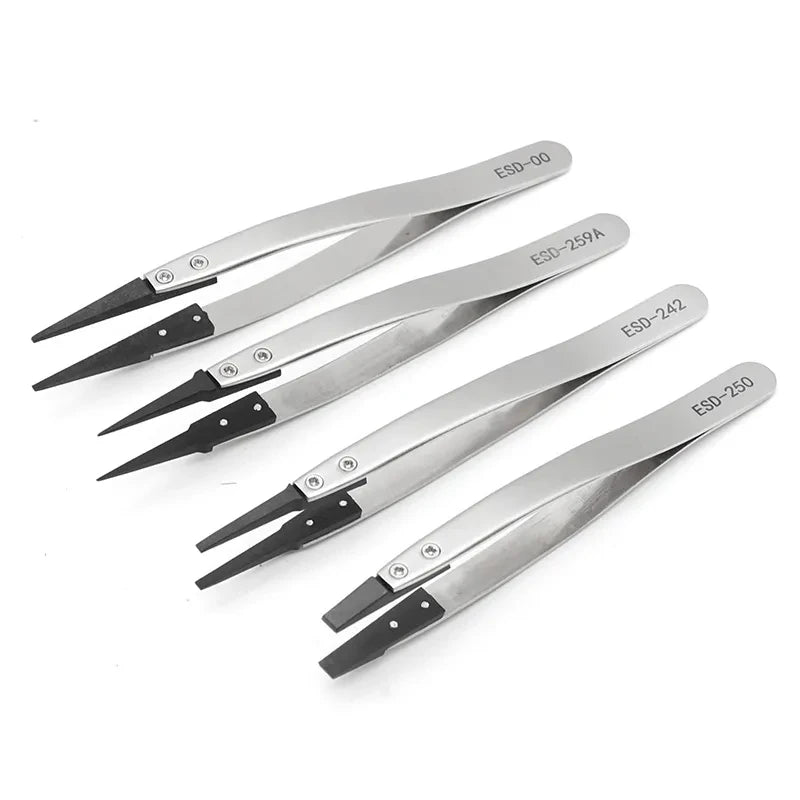 Pinzas antiestáticas ESD de acero inoxidable con puntas intercambiablesPinzas de precisiónUncategorized