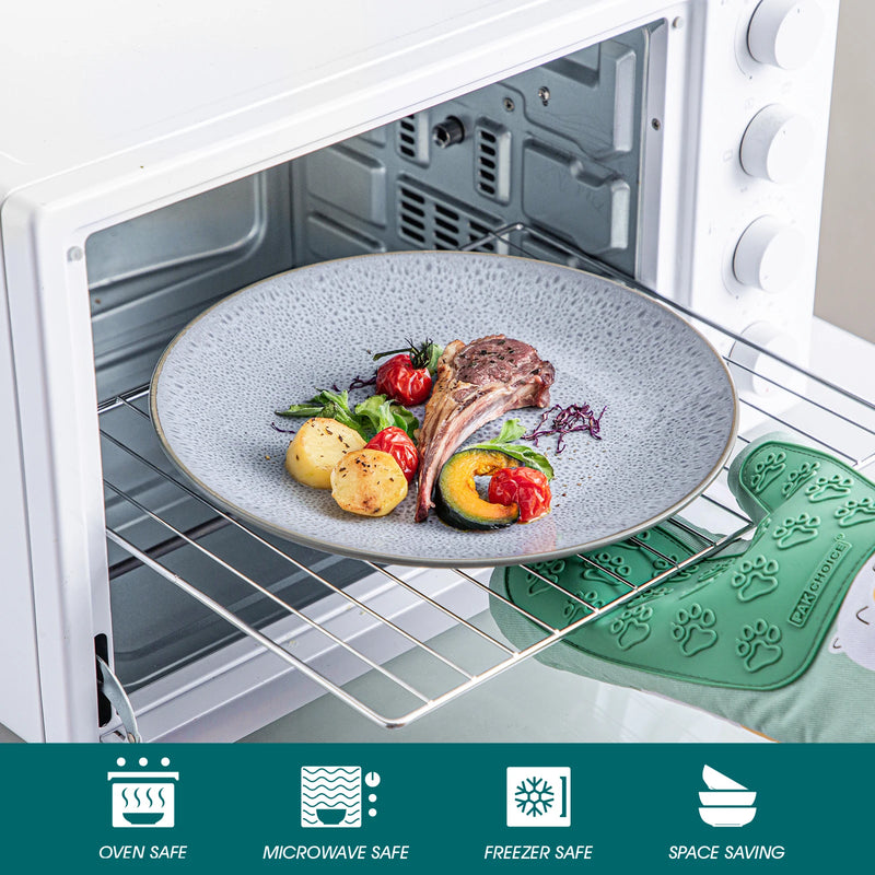 Vajilla de gres con relieve 16/32 piezas | plato llano, postre, hondo y cuenco (4/8 comensales)Vajillas completasHome & Garden > Kitchen & Dining > Tableware > Dinnerware > Dinnerware Sets