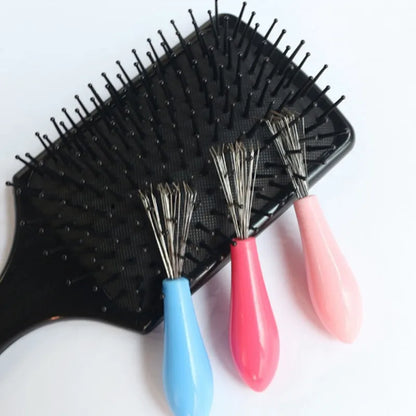 Brosse nettoyante pour cheveux avec poignée