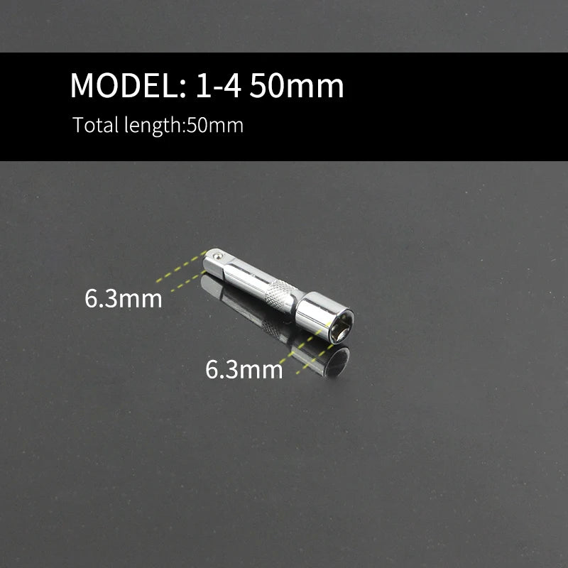 Barra de extensión para trinquete de 1/4", 3/8" y 1/2" - Acero Cr-VHerramientas