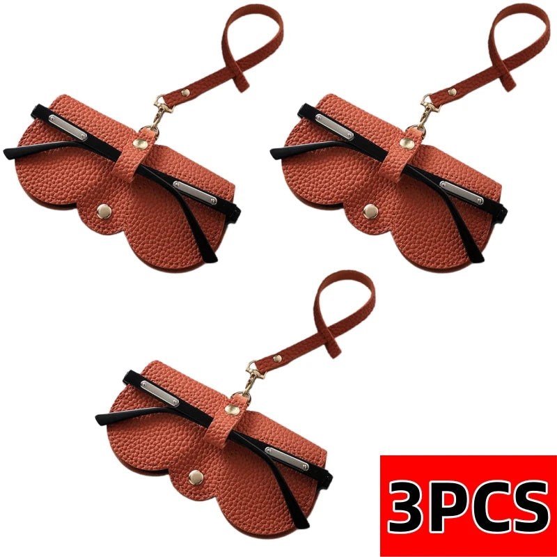 Funda de gafas de cuero suave, colgable y antichoqueAccesoriosHealth & Beauty > Personal Care > Vision Care > Eyewear Accessories > Eyewear Cases & Holders