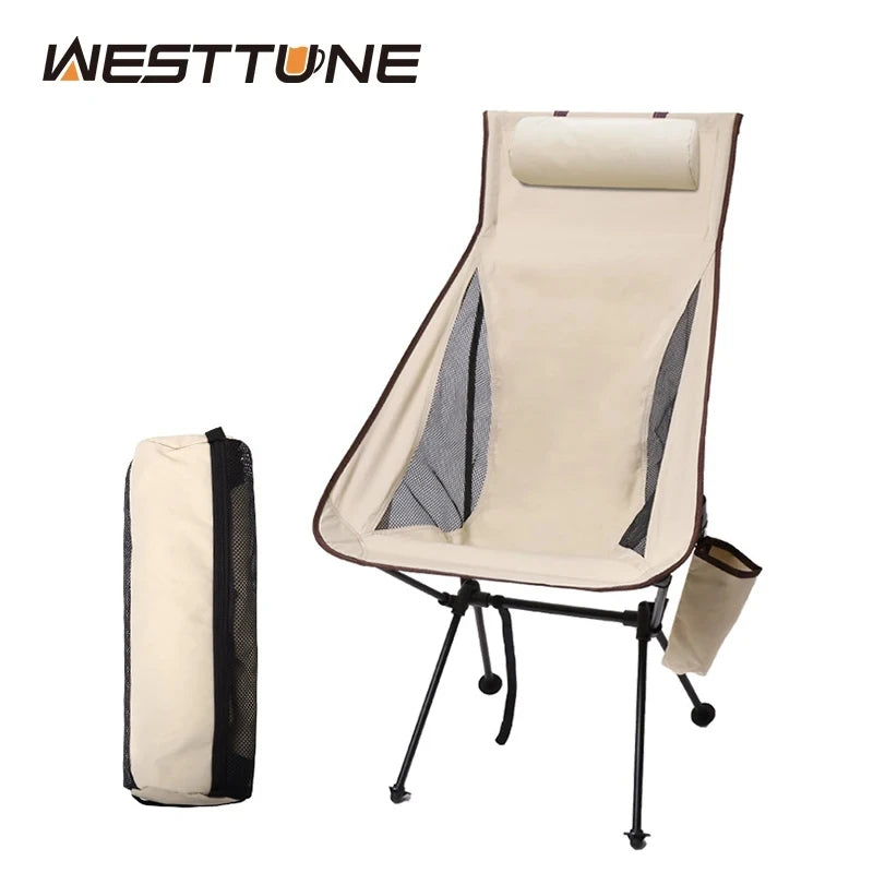 Silla de camping plegable con reposacabezas | Aluminio y tejido 600D, ligera y resistenteSillas plegablesFurniture > Outdoor Furniture > Outdoor Seating > Outdoor Chairs > Folding Chairs