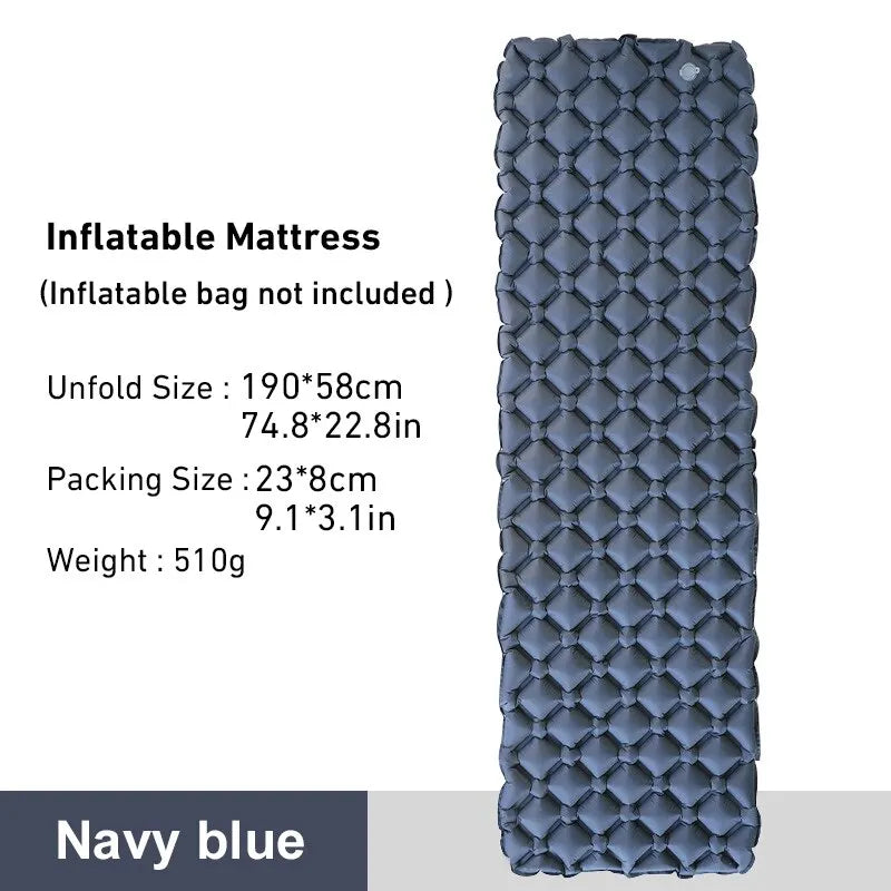 Colchoneta de camping inflable ultraligera | 40d nylon tpu, 190 × 58 cm, 550 gColchonesSporting Goods > Outdoor Recreation > Camping & Hiking > Sleeping Pads
