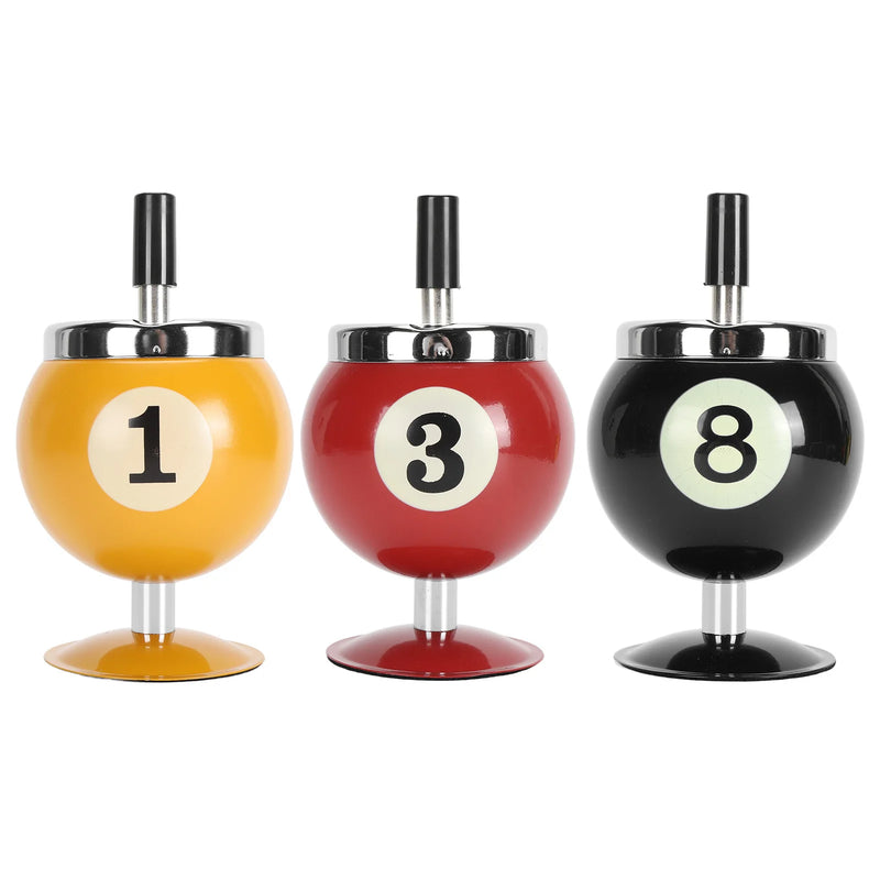 Cenicero de bola de billar con tapaCeniceros