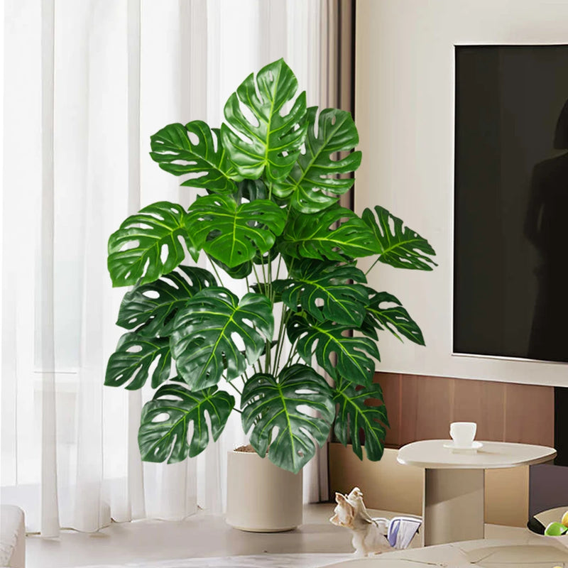 Planta artificial monstera 70-100 cm sin maceta, hojas tropicales de palma de plástico para decoración de hogar, jardín y oficinaPlantas artificialesHome & Garden > Decor > Artificial Flora > Artificial Non-Flowering Plants
