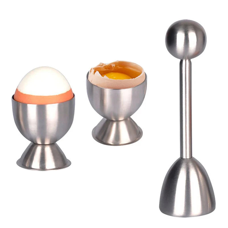 Cortador de cáscara y soporte para huevo en acero inoxidableCortadoresHome & Garden > Kitchen & Dining > Tableware > Serveware > Egg Cups