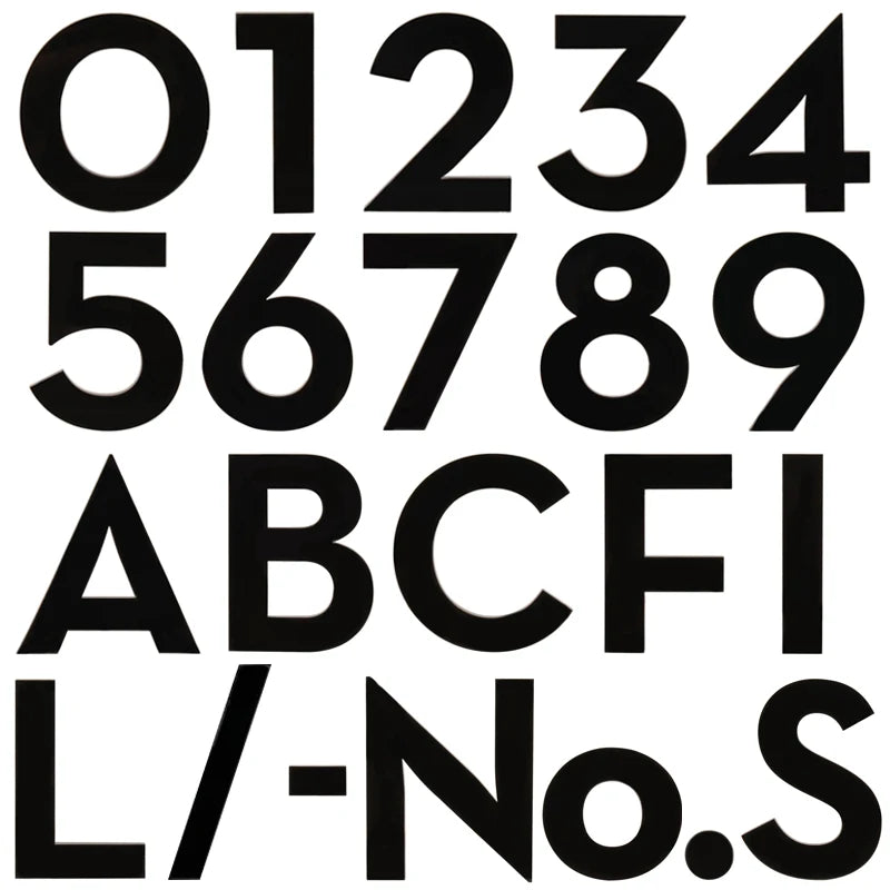 Letras y números autoadhesivos de acrílico para exteriores 75mmNúmerosHome & Garden > Decor > Address Signs