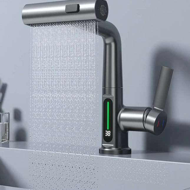 Grifo de lavabo con pantalla digital de temperatura y 3 modosGrifosHardware > Plumbing > Plumbing Fixtures > Faucets > Kitchen Sink Faucets